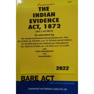 Commercial Law Publisher's The Indian Evidence Act, 1872 Bare Act 2022